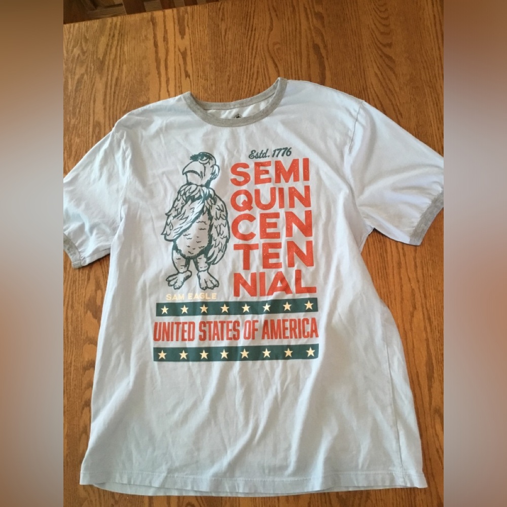 Disney World Muppets Sam Eagle Semi-Quincentennial Graphic Tee USA Medium